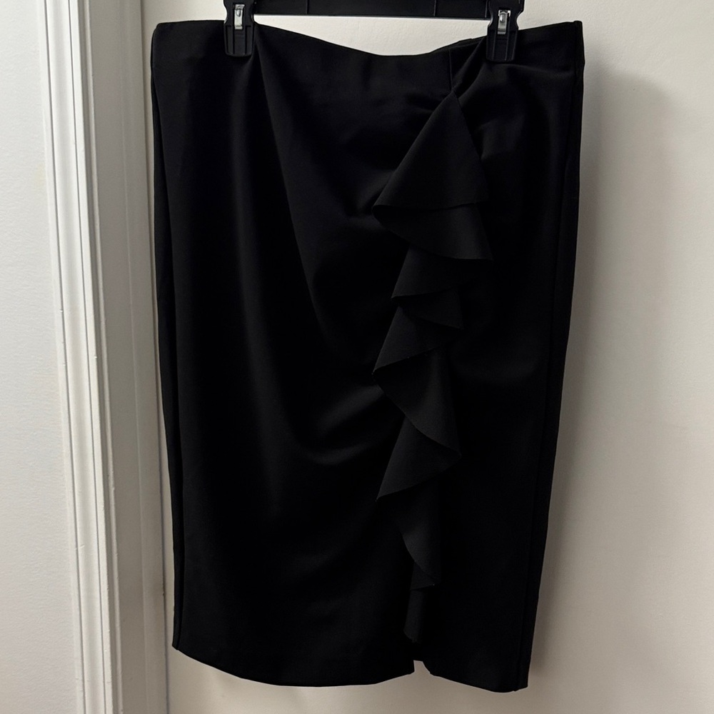 Elegant Black Ruffle Skirt